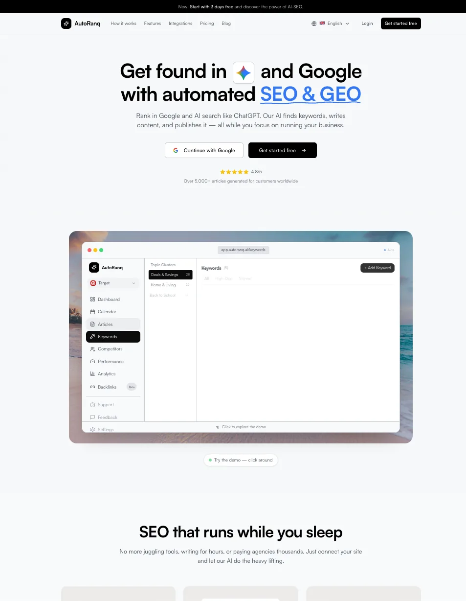 Website van AutoRanq.ai